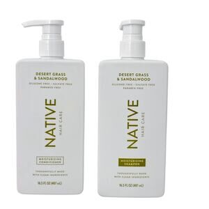 Native Desert Grass Sandalwood Shampoo & Conditioner Moisturizing 16.5 oz. Set